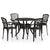 5 Piece Bistro Set Cast Aluminium Bronze