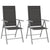 3 Piece Bistro Set Aluminium and Textilene Silver