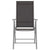 5 Piece Garden Dining Set Aluminium and Textilene Silver