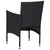 7 Piece Garden Dining Set Poly Rattan Black