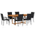 7 Piece Garden Dining Set Poly Rattan Black