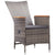 7 Piece Garden Dining Set Poly Rattan Grey