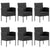 7 Piece Garden Dining Set Poly Rattan Black