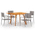 5 Piece Garden Dining Set Anthracite