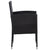 5 Piece Garden Dining Set Black