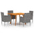 5 Piece Garden Dining Set Anthracite