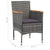5 Piece Garden Dining Set Grey