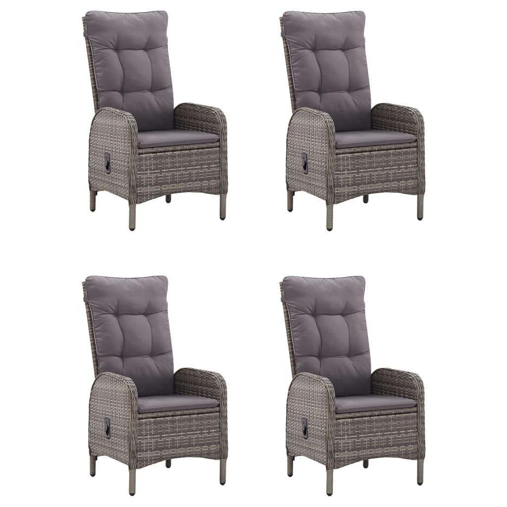 5 Piece Garden Dining Set Grey
