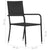 5 Piece Garden Dining Set Black