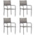 5 Piece Garden Dining Set Anthracite