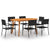 7 Piece Garden Dining Set Black