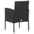 5 Piece Garden Dining Set Black