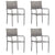 5 Piece Garden Dining Set Poly Rattan Anthracite