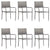 7 Piece Garden Dining Set Poly Rattan Anthracite