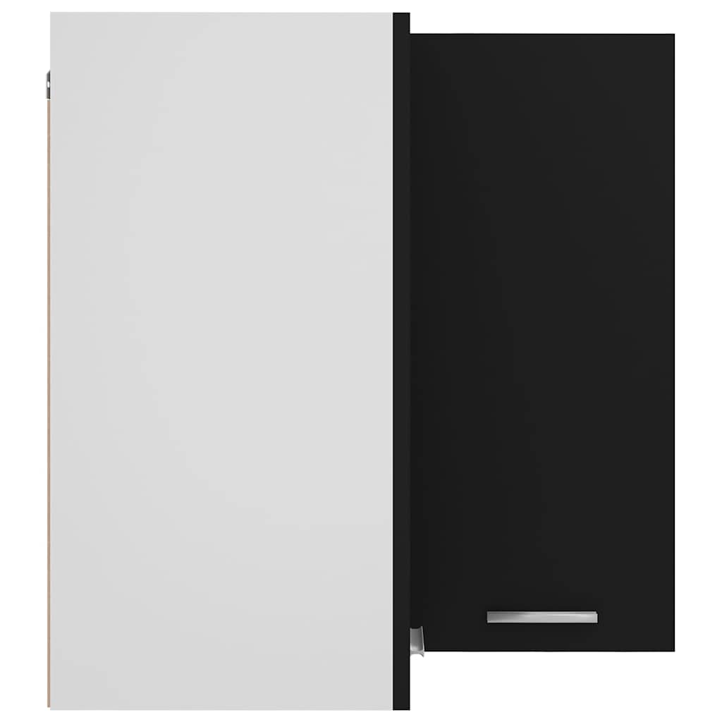 Hanging Corner Cabinet Lyon Black 57x57x60 cm Engineered Wood