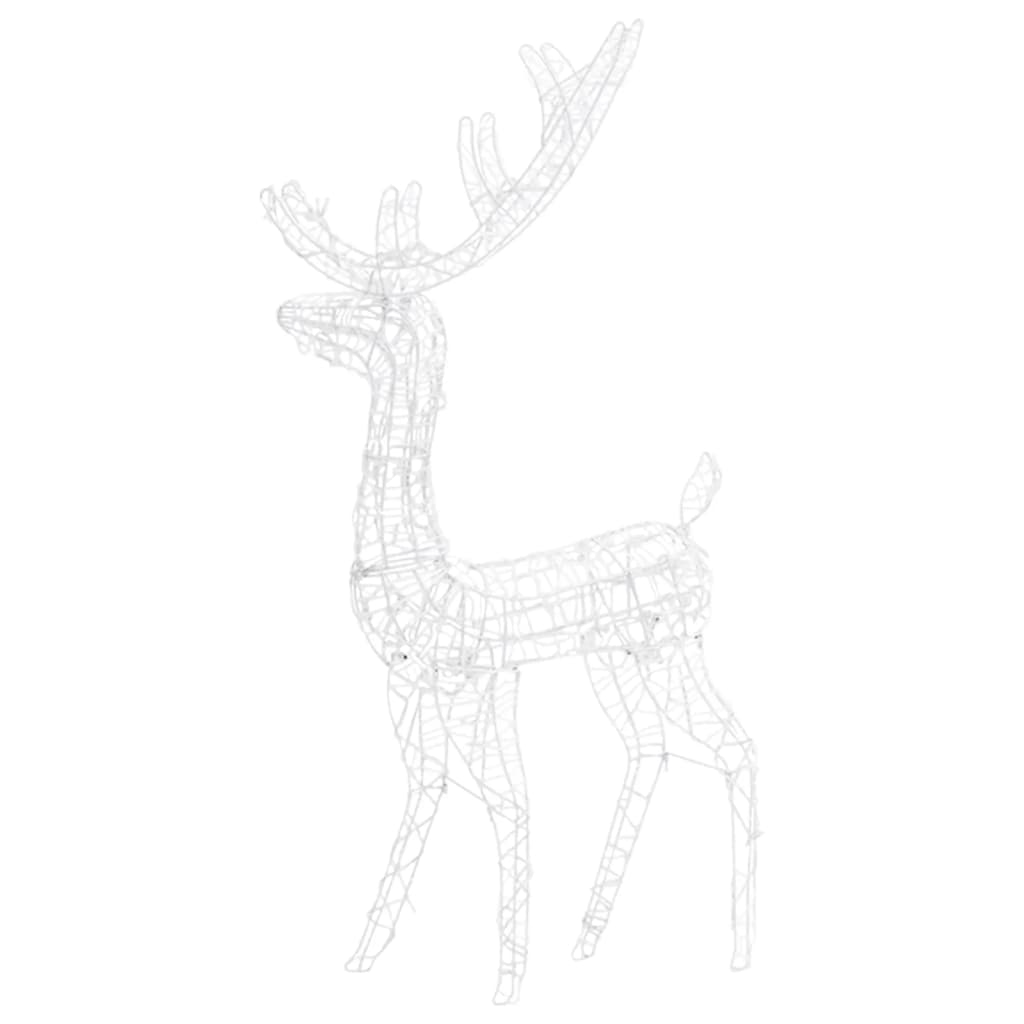 Acrylic Reindeer Christmas Decoration 140 LEDs 128 cm Colourful