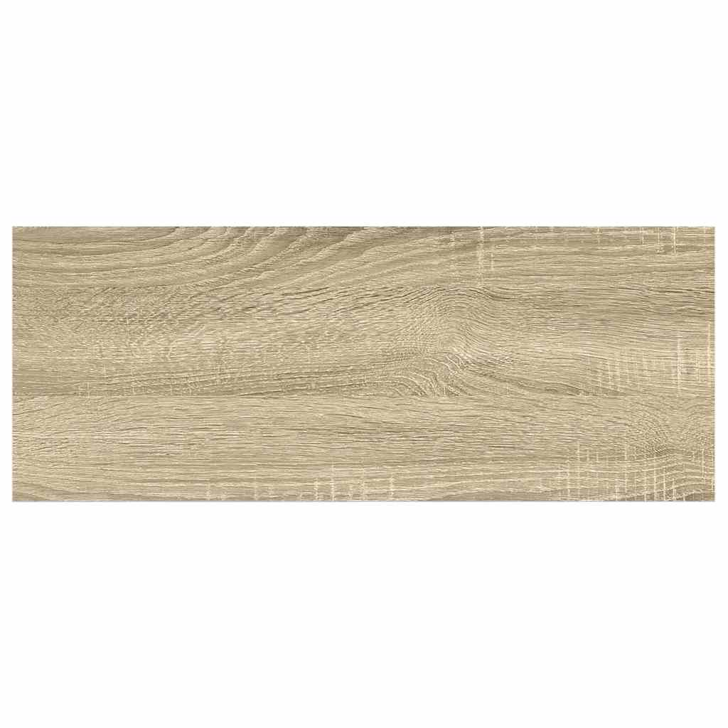 Floating Wall Shelves 2 pcs Oak and White 60x23.5x3.8 cm MDF