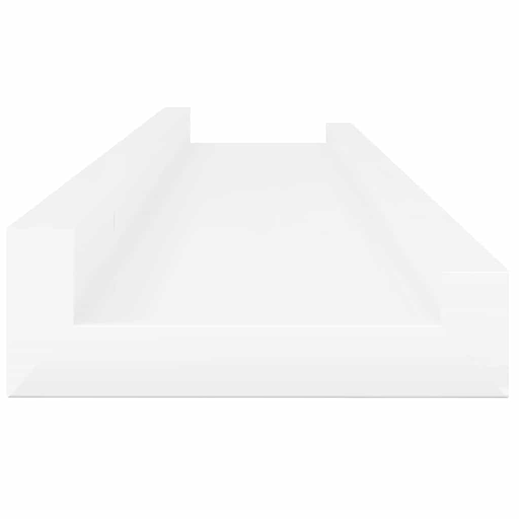 Wall Shelves 2 pcs High Gloss White 60x9x3 cm
