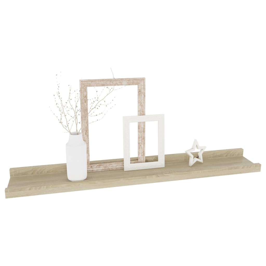 Wall Shelves 2 pcs Sonoma Oak 60x9x3 cm