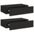 Wall-mounted Drawer Shelves 2 pcs Black 40x23.5x10cm MDF