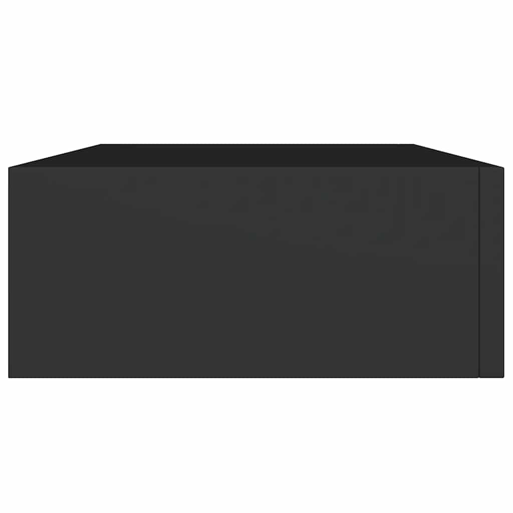 Wall-mounted Drawer Shelves 2 pcs Black 40x23.5x10cm MDF