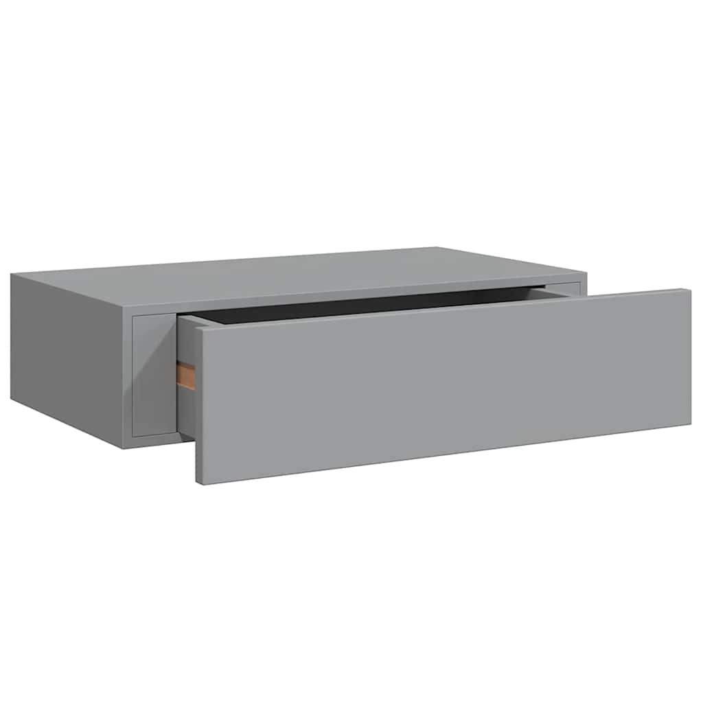 Wall-mounted Drawer Shelf Grey 40x23,5x10cm MDF
