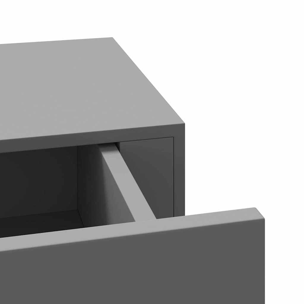 Wall-mounted Drawer Shelf Grey 40x23,5x10cm MDF