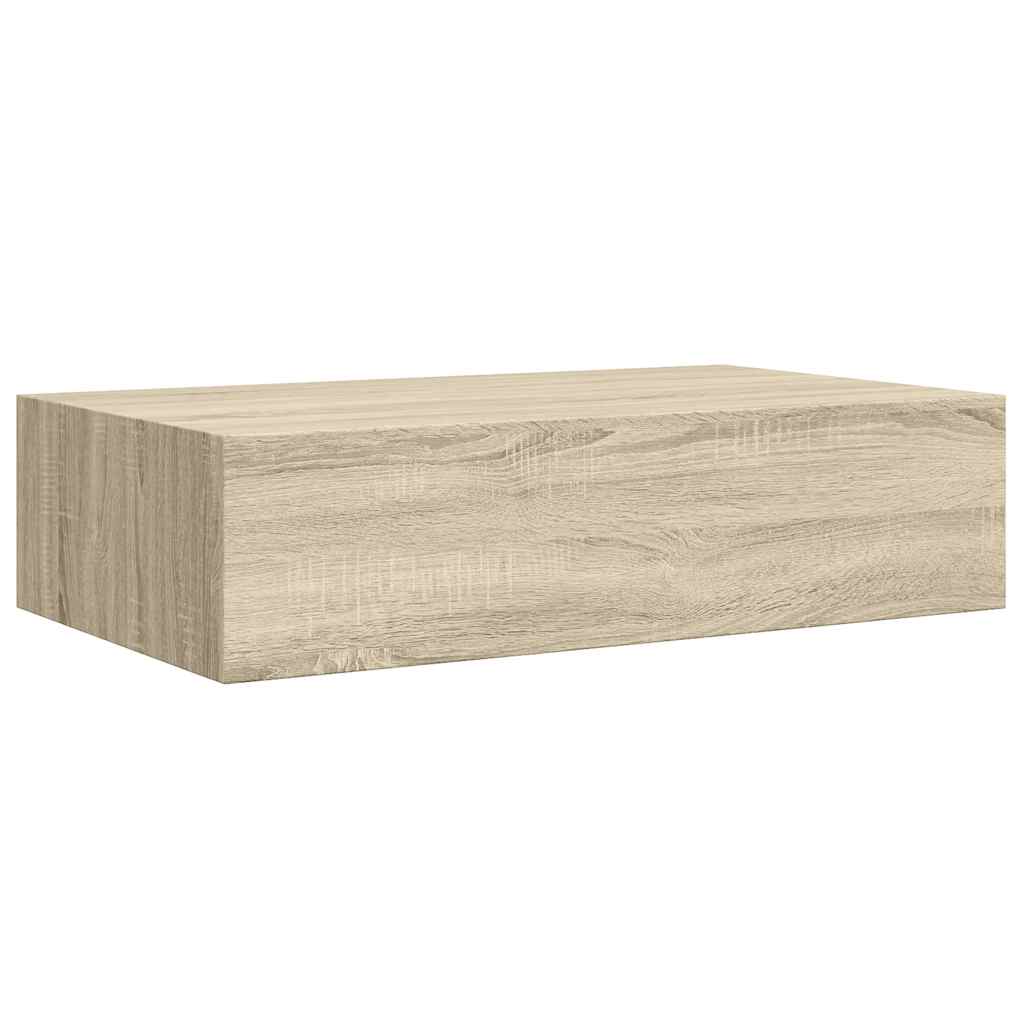 Wall-mounted Drawer Shelf Oak 40x23.5x10cm MDF