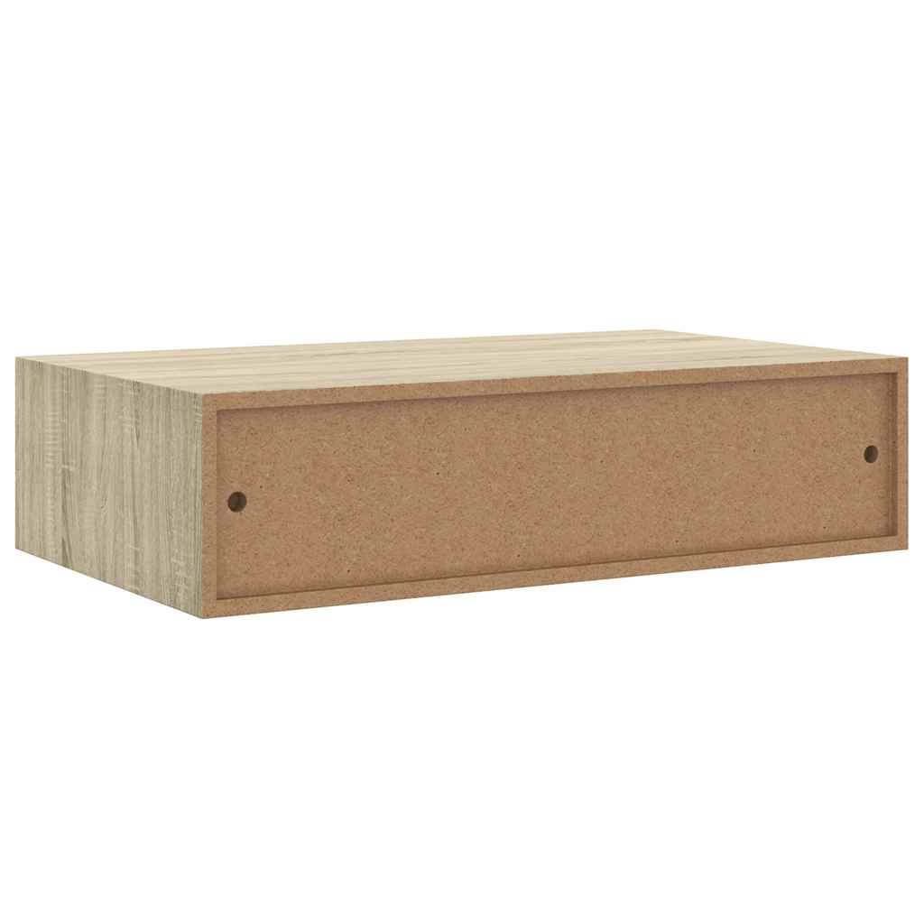 Wall-mounted Drawer Shelf Oak 40x23.5x10cm MDF