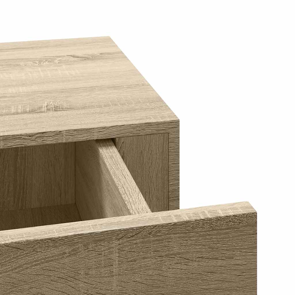 Wall-mounted Drawer Shelves 2 pcs Oak 40x23.5x10cm MDF