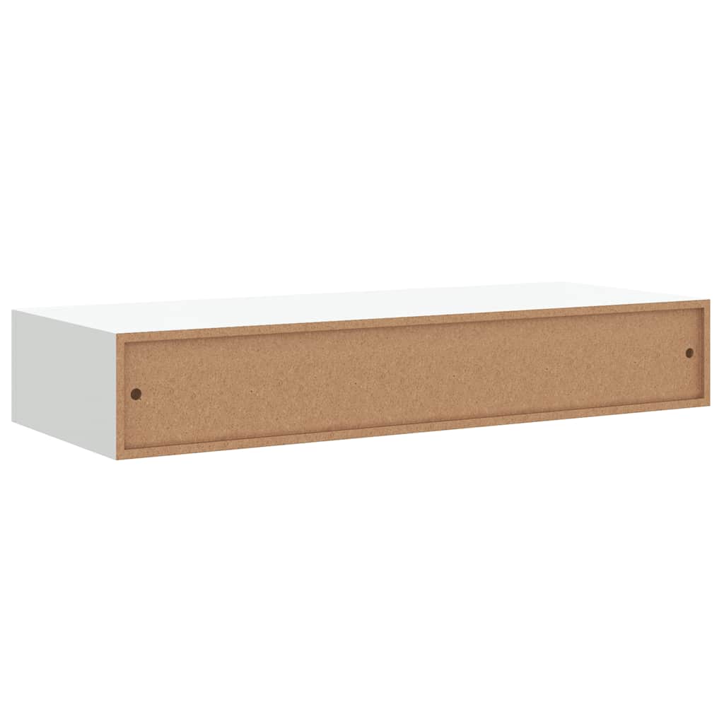Wall-mounted Drawer Shelf White 60x23.5x10 cm MDF