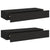 Wall-mounted Drawer Shelves 2 pcs Black 60x23.5x10cm MDF