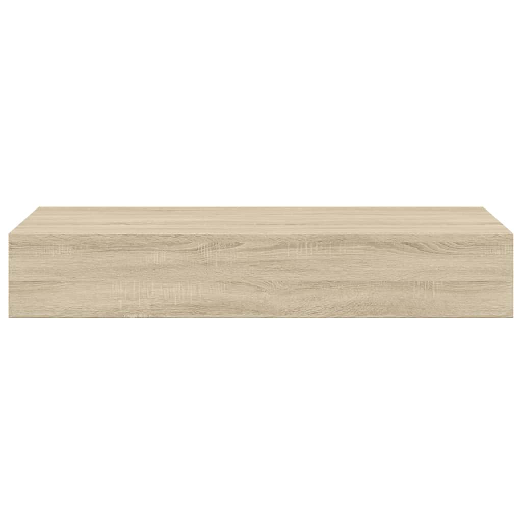 Wall-mounted Drawer Shelf Oak 60x23.5x10cm MDF