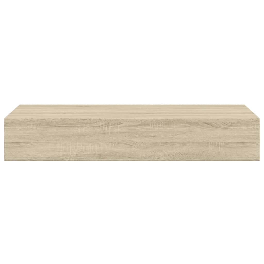 Wall-mounted Drawer Shelves 2 pcs Oak 60x23.5x10cm MDF
