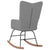 Rocking Chair Dark Grey Fabric