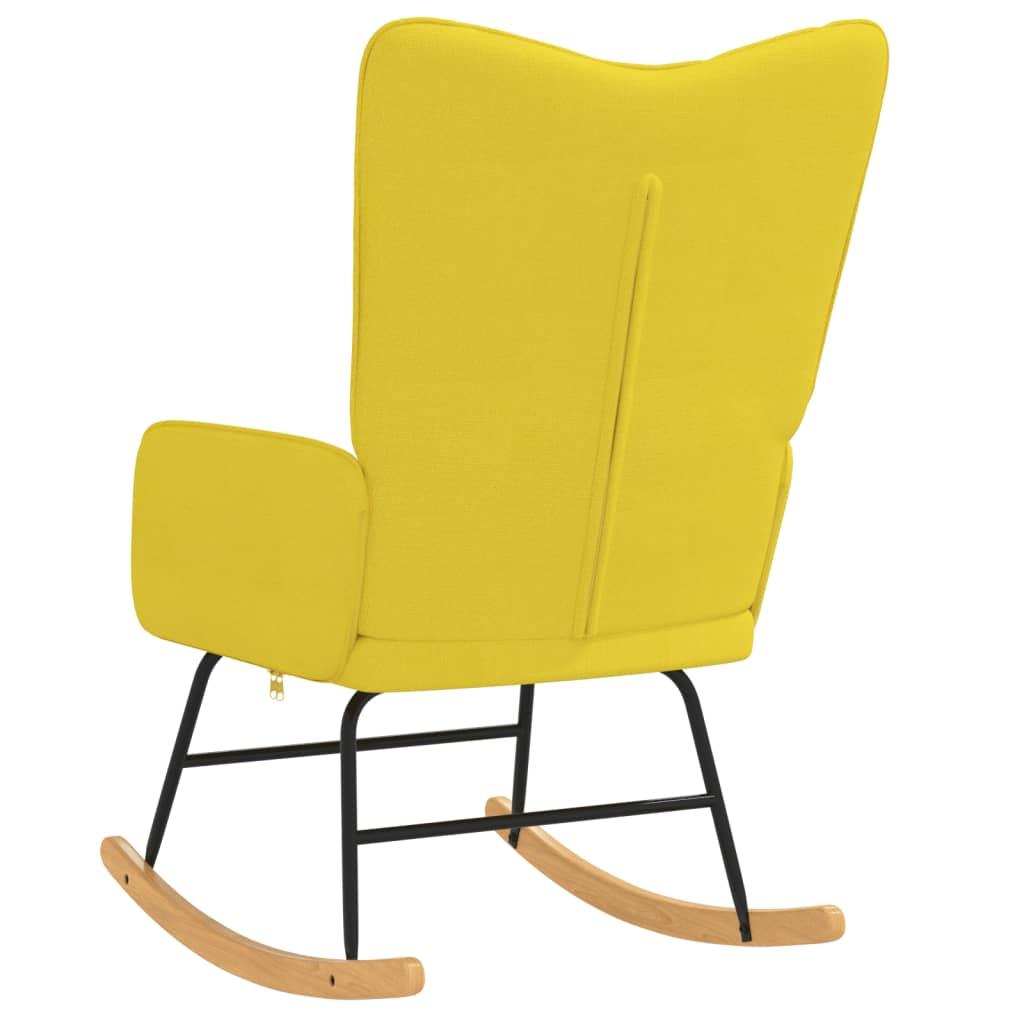 Rocking Chair Mustard Yellow Fabric