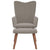 Relaxing Chair with a Stool Light Grey Velvet