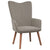 Relaxing Chair with a Stool Light Grey Velvet