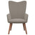 Relaxing Chair with a Stool Light Grey Velvet