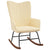 Rocking Chair Cream White Velvet