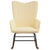 Rocking Chair Cream White Velvet