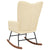 Rocking Chair Cream White Velvet