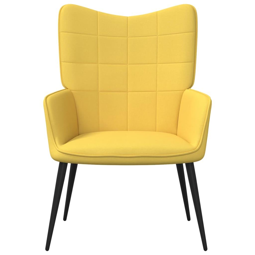Relaxing Chair Mustard Yellow Fabric