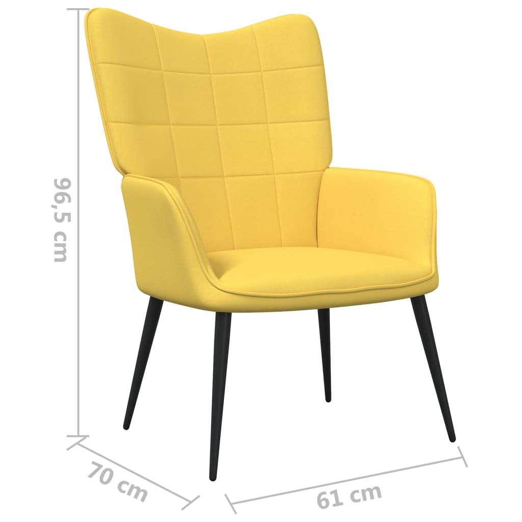 Relaxing Chair Mustard Yellow Fabric