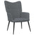 Relaxing Chair with a Stool Dark Grey Fabric