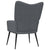 Relaxing Chair with a Stool Dark Grey Fabric