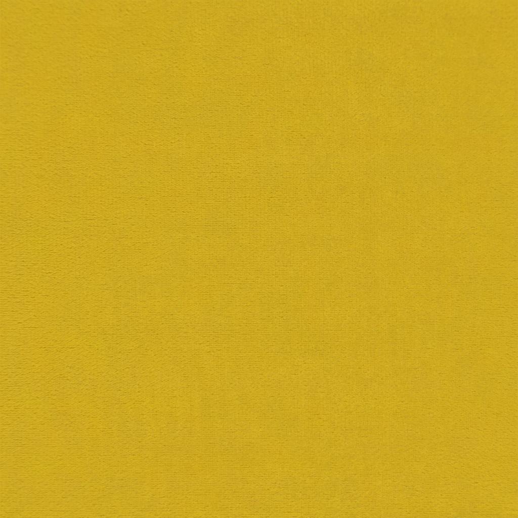 Relaxing Chair with a Stool Mustard Yellow Velvet