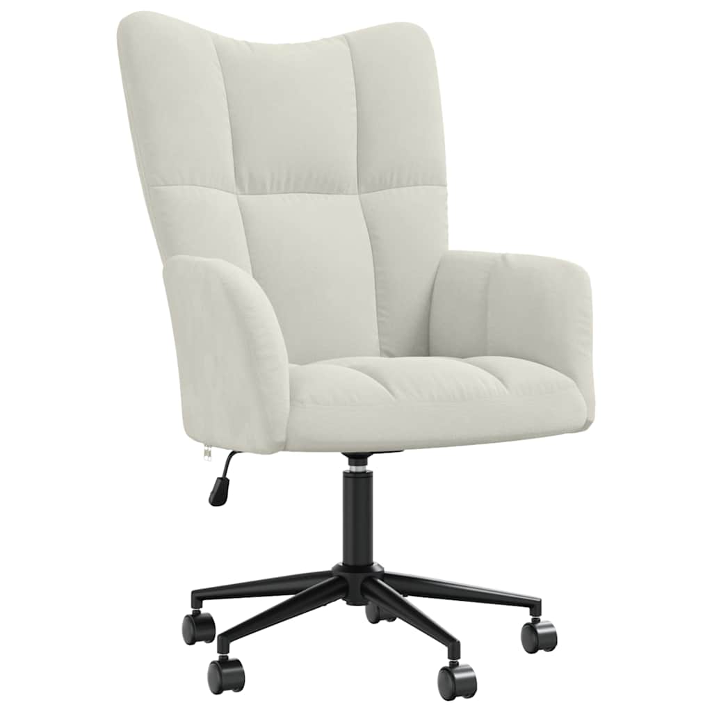 Relaxing Chair Cream White Velvet