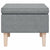 Stool with Wooden Legs Light Grey Fabric