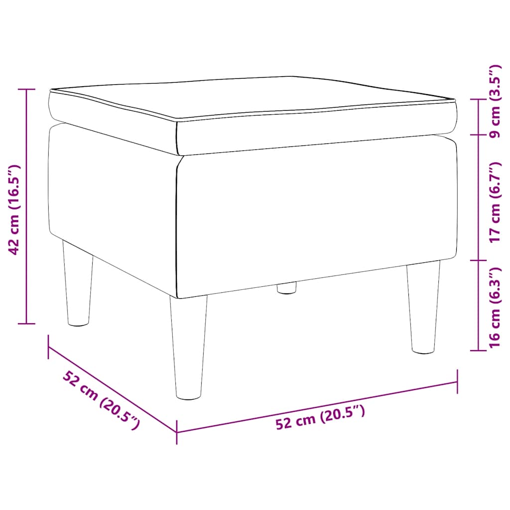 Stool with Wooden Legs Blue Velvet